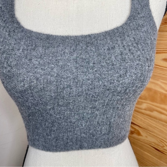 Everlane The Cozy Stretch Tank in Heathered Charcoal Grey Extra Small NWT - Picture 5 of 10